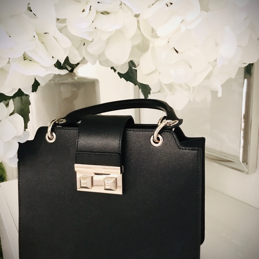 Furla mini top handle crossbody bag.